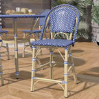 Franco 5pc Counter Height Patio Dining Set - miBasics: Outdoor Aluminum Barstools & Table Set, Water-Resistant