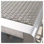 Ensemble de bar de patio 5 pièces Cape Coral en osier/métal résistant aux intempéries avec 4 tabourets - Gris - Christopher Knight Home