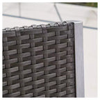 Ensemble de bar de patio 5 pièces Cape Coral en osier/métal résistant aux intempéries avec 4 tabourets - Gris - Christopher Knight Home