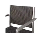 Ensemble de bar de patio 5 pièces Cape Coral en osier/métal résistant aux intempéries avec 4 tabourets - Gris - Christopher Knight Home