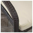 Ensemble de salle à manger Anthony 7 pièces : résine tressée d'extérieur, cadre en fer, 6 fauteuils avec coussins – Christopher Knight Home
