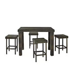 Ensemble de salle à manger Palm Harbor 5 pièces en osier de hauteur comptoir d'extérieur – Marron – Crosley : Cadre en acier, résistant aux UV, sans coussin