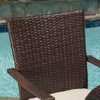 Campbell 5pc Wicker Patio Dining Set with Cushions - Multibrown - Christopher Knight Home