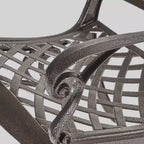 Ensemble de salle à manger d'extérieur 5 pièces Hallandale Sarasota en aluminium moulé – Bronze – Christopher Knight Home : Résistant aux intempéries, 4 fauteuils, sans coussins