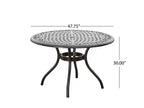 Ensemble de salle à manger d'extérieur 5 pièces Hallandale Sarasota en aluminium moulé – Bronze – Christopher Knight Home : Résistant aux intempéries, 4 fauteuils, sans coussins