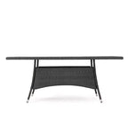 Jennifer 7pc Wicker Patio Dining Set with Cushions: Christopher Knight Home, Metal Frame, Weather-Resistant