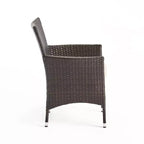 Jennifer 7pc Wicker Patio Dining Set with Cushions: Christopher Knight Home, Metal Frame, Weather-Resistant