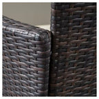 Rodgers 5pc Wicker Patio Dining Set with Cushions: Metal Frame & Resin - Christopher Knight Home