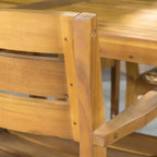 Avon 7pc Acacia Wood Dining Set - Teak - Christopher Knight Home: Outdoor Slatted Design, Weather-Resistant