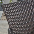 Nadia 9pc Wood & Wicker Expandable Dining Set - Natural/Brown/Beige - Christopher Knight Home