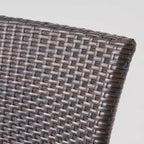 Newcastle 7pc Wood & Wicker Dining Set: Aluminum Frame, Weather-Resistant - Christopher Knight Home