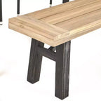 Hensley 6pc Acacia & Wicker Dining Set: Weather-Resistant, Garden Furniture - Christopher Knight Home