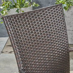 Hayes 9pc Wood & Wicker Expandable Dining Set: Patio Seating for 8 - Christopher Knight Home