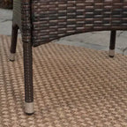 Jennys 6pc Acacia/Wicker Patio Dining Set - Brown - Christopher Knight Home: Weather-Resistant, Iron Frame, Bench Included