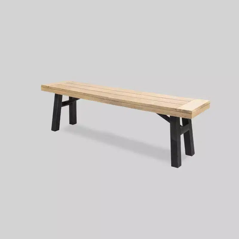 Ensemble de salle à manger 6 pièces Jack en bois d'acacia et osier – Marron – Christopher Knight Home : Banc, résistant aux intempéries, acier galvanisé