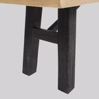 Ensemble de salle à manger 6 pièces Jack en bois d'acacia et osier – Marron – Christopher Knight Home : Banc, résistant aux intempéries, acier galvanisé