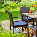 Ensemble de salle à manger de patio 5 pièces avec table et chaises carrées en acacia de 36 po - Captiva Designs