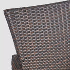 Ensemble de salle à manger Flamingo 9 pièces en bois et osier marron foncé/multimarron/beige - Christopher Knight Home : résistant aux intempéries, 8 chaises
