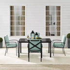 Ensemble de salle à manger d'extérieur 5 pièces Kaplan avec fauteuils Mist/Bronze huilé – Crosley : Cadre en acier, résistant aux UV, 4 places