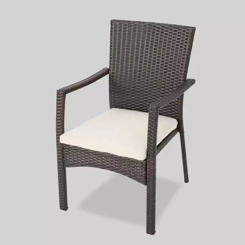 Ensemble de salle à manger d'extérieur 5 pièces Ferris en bois d'acacia et osier - Brun - Christopher Knight Home
