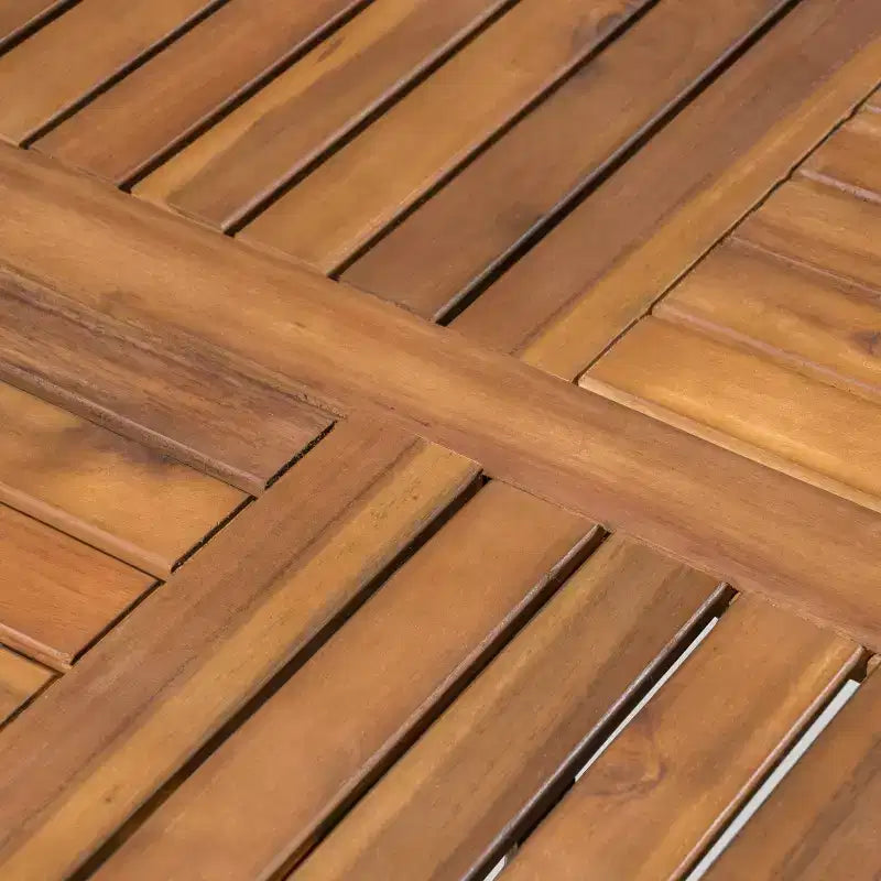 Ensemble de salle à manger d'extérieur 5 pièces Ferris en bois d'acacia et osier - Brun - Christopher Knight Home