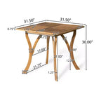 Ensemble de salle à manger d'extérieur 5 pièces Ferris en bois d'acacia et osier - Brun - Christopher Knight Home