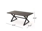 Ensemble de salle à manger 7 pièces en aluminium et osier Dion - Marron - Christopher Knight Home : Résistant aux intempéries avec coussins en polyester