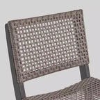 Ensemble de bar carré 3 pièces en bois et osier 26 po Polaris gris foncé – Christopher Knight Home : Ensemble de salle à manger de patio résistant aux intempéries avec 2 tabourets