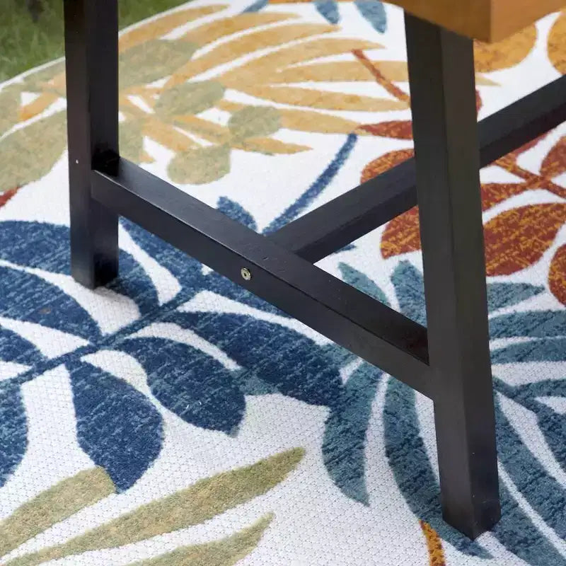 Ensemble de patio 2 pièces en bois d'acacia avec banc - Captiva Designs : Résistant aux intempéries, conception ergonomique
