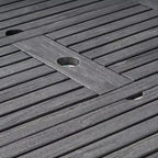 Ensemble de salle à manger extensible Nadia 9 pièces en bois et osier gris : Cadre en acacia, rotin PE, coussins - Christopher Knight Home