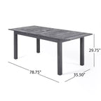 Ensemble de salle à manger extensible Nadia 9 pièces en bois et osier gris : Cadre en acacia, rotin PE, coussins - Christopher Knight Home