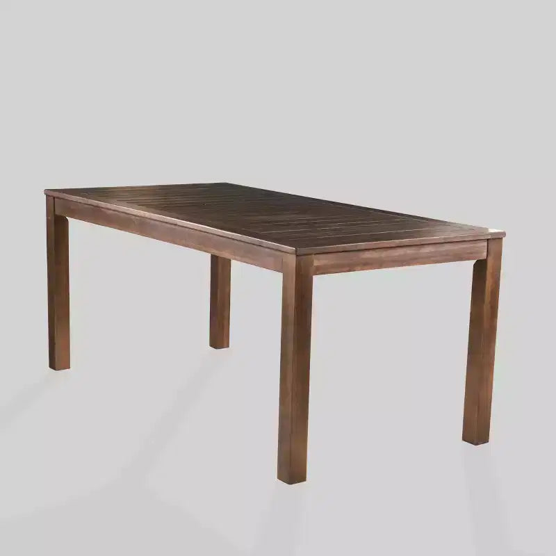 Geelong 7pc Acacia Wood & Wicker Patio Dining Set - Brown - Christopher Knight Home: Includes Cushions, Galvanized Steel Hardware