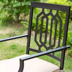 Ensemble 3 pièces en métal/acier tout temps avec 2 chaises et une table ronde – Captiva Designs