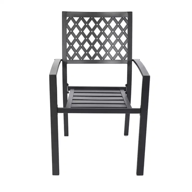Ensemble de salle à manger d'extérieur 7 pièces Captiva Designs en métal avec table rectangulaire extensible et 6 chaises : Mobilier de jardin, résistant aux intempéries