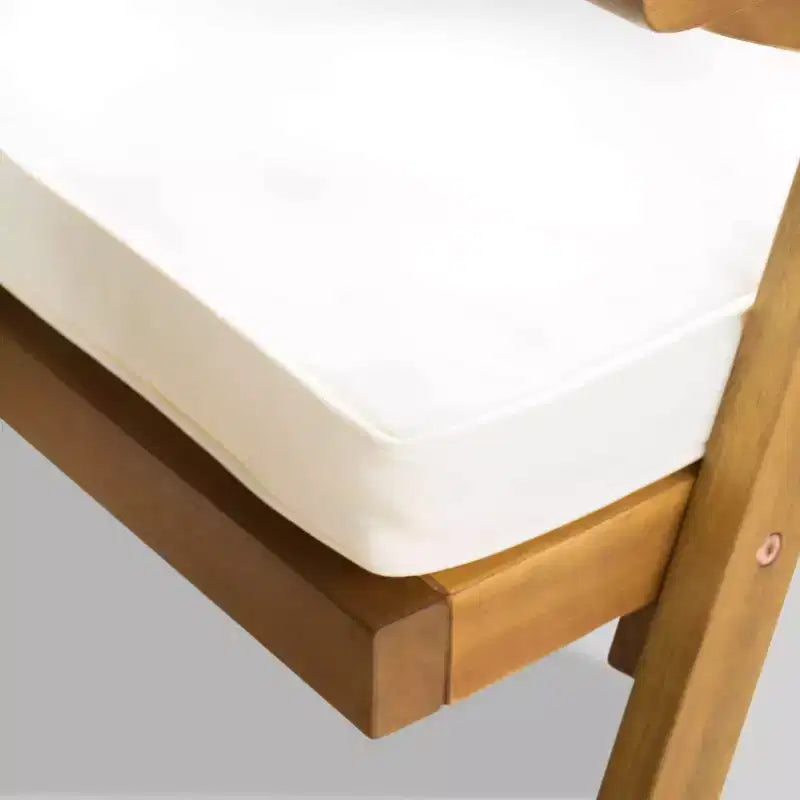 Ensemble de salle à manger ovale 7 pièces Hermosa en bois d'acacia – Teck/Crème – Christopher Knight Home