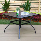 5pc Patio Set with 37" Metal Table & Swivel Arm Chairs - Captiva Designs