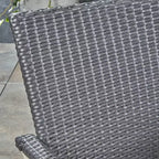 Davenport 9pc Wood and Wicker Expandable Dining Set Dark Gray/Gray - Christopher Knight Home