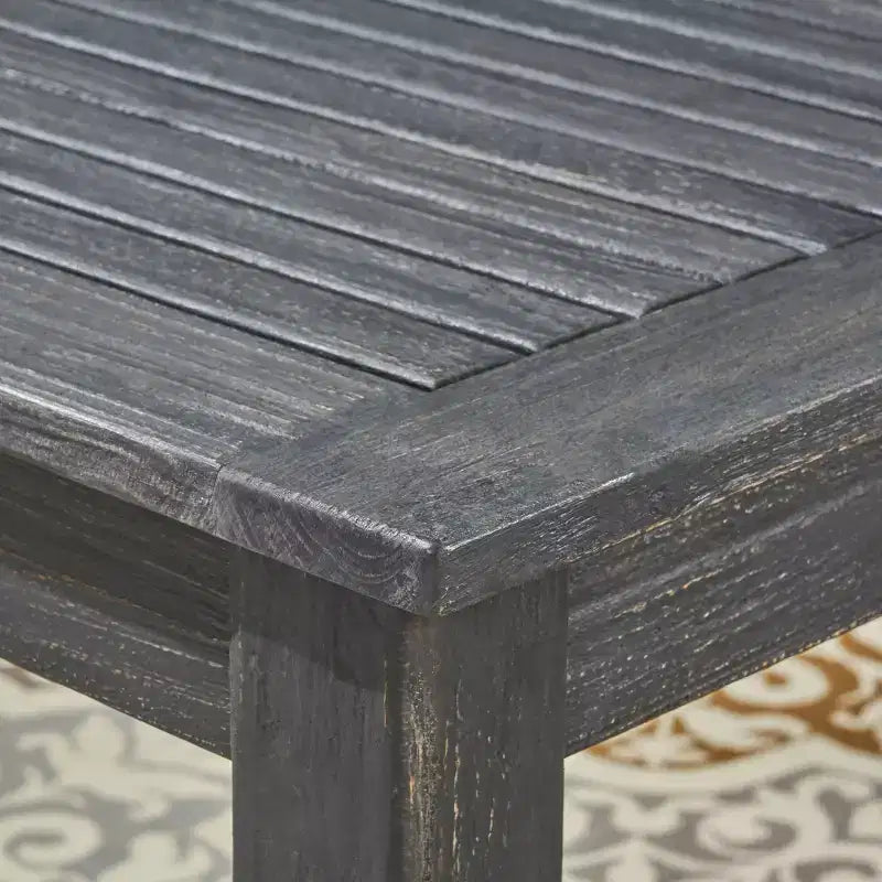 Davenport 9pc Wood and Wicker Expandable Dining Set Dark Gray/Gray - Christopher Knight Home