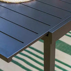 Ensemble de salle à manger de patio 7 pièces avec table extensible et chaises inclinables : Métal E-Coated, résistant aux intempéries - Captiva Designs