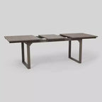 Belasera 9pc Acacia Wood Expandable Dining Set Gray - Christopher Knight Home