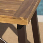 Ensemble de salle à manger d'extérieur 7 pièces Laguna en bois d'acacia/osier – Marron/Crème – Christopher Knight Home : Résistant aux intempéries, 6 fauteuils