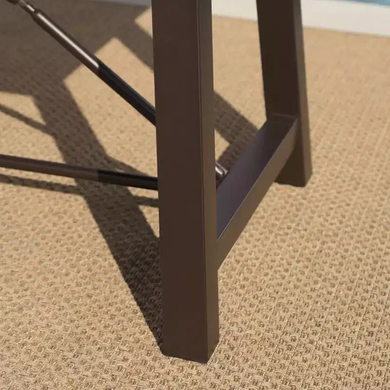 Ensemble de salle à manger d'extérieur 7 pièces Laguna en bois d'acacia/osier – Marron/Crème – Christopher Knight Home : Résistant aux intempéries, 6 fauteuils