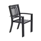 Ensemble de patio 5 pièces avec table et chaises en métal au design carré - Captiva Designs