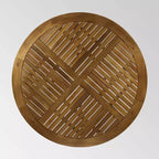 Ensemble de salle à manger rond 5 pièces en bois d'acacia Wells, finition teck - Christopher Knight Home : Meubles de patio résistants aux intempéries
