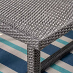 Ensemble de salle à manger en osier 7 pièces Harlowe - Gris/Gris - Christopher Knight Home : Comprend 6 fauteuils et un plateau de table en PEHD