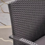 Ensemble de salle à manger extensible 7 pièces en bois et osier Elmar - Gris foncé/Gris - Christopher Knight Home