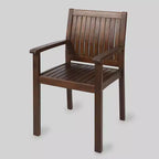 Ensemble de salle à manger de patio 7 pièces en bois d'acacia Fallon : Résistant aux intempéries, 6 fauteuils - Christopher Knight Home