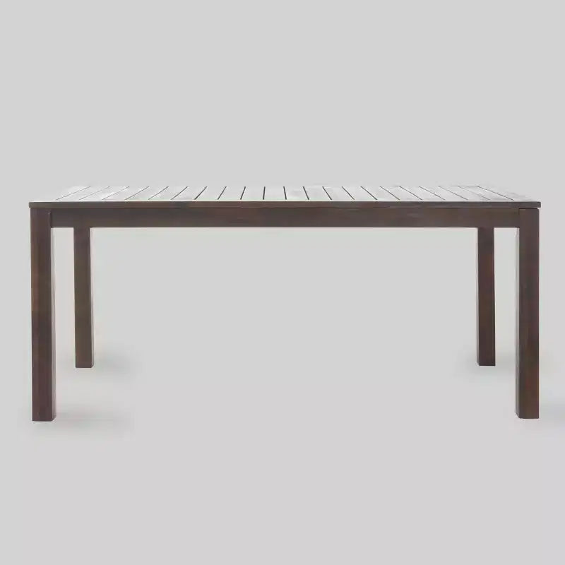 Ensemble de salle à manger de patio 7 pièces en bois d'acacia Fallon : Résistant aux intempéries, 6 fauteuils - Christopher Knight Home