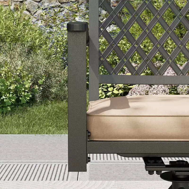 Ensemble de patio 7 pièces avec table de 37 po et 6 fauteuils pivotants - Captiva Designs