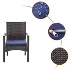 7pc Patio Dining Set with Expandable Rectangular Table & 6 PE Rattan Chairs - Captiva Designs: Weather-Resistant Outdoor Furniture